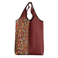 Hawaiian Tribal Elements Hibiscus Grocery Bag Red Pattern LT9 - Polynesian Pride