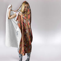 Hawaiian Tribal Elements Hibiscus Hooded Blanket Red Pattern - Polynesian Pride