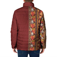 Hawaiian Tribal Elements Hibiscus Padded Jacket Red Pattern LT9 - Polynesian Pride
