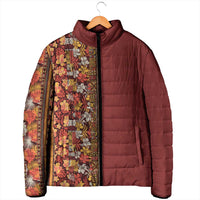 Hawaiian Tribal Elements Hibiscus Padded Jacket Red Pattern LT9 - Polynesian Pride