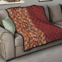 Hawaiian Tribal Elements Hibiscus Quilt Red Pattern - Polynesian Pride