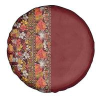 Hawaiian Tribal Elements Hibiscus Spare Tire Cover Red Pattern - Polynesian Pride