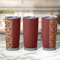 Hawaiian Tribal Elements Hibiscus Tumbler Cup Red Pattern - Polynesian Pride