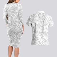 Lotu Tamaiti Samoan Polynesian Tribal Couples Matching Long Sleeve Bodycon Dress and Hawaiian Shirt - Polynesian Pride