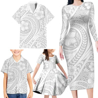 Lotu Tamaiti Samoan Polynesian Tribal Family Matching Long Sleeve Bodycon Dress and Hawaiian Shirt - Polynesian Pride