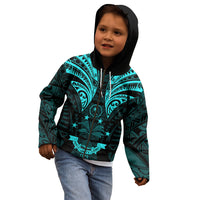 FSM Chuuk States Kid Hoodie Micronesia Vintage Polynesian Tribal Aqua Version LT9 - Polynesian Pride