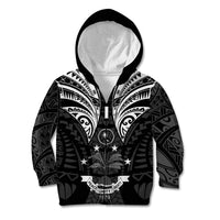 FSM Chuuk States Kid Hoodie Micronesia Vintage Polynesian Tribal Black Version LT9 - Polynesian Pride