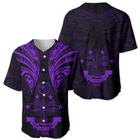 FSM Chuuk States Baseball Jersey Micronesia Vintage Polynesian Tribal Purple Version LT9 - Polynesian Pride