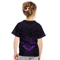 FSM Chuuk States Kid T Shirt Micronesia Vintage Polynesian Tribal Purple Version LT9 - Polynesian Pride