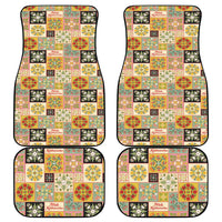 Mele Kalikimaka Hawaii Christmas Car Mats Melemele Mama Seamless Floral Motif - Polynesian Pride