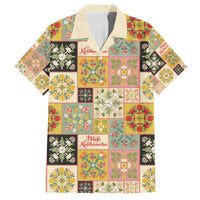 Mele Kalikimaka Hawaii Christmas Family Matching Long Sleeve Bodycon Dress and Hawaiian Shirt Melemele Mama Seamless Floral Motif - Polynesian Pride