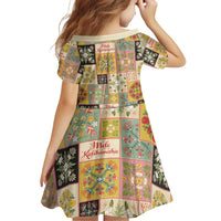 Mele Kalikimaka Hawaii Christmas Family Matching Off Shoulder Short Dress and Hawaiian Shirt Melemele Mama Seamless Floral Motif - Polynesian Pride