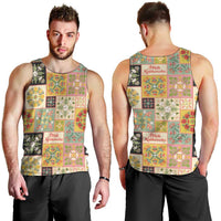 Mele Kalikimaka Hawaii Christmas Men Tank Top Melemele Mama Seamless Floral Motif - Polynesian Pride