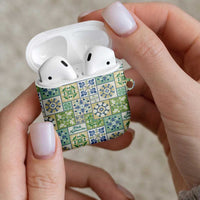 Mele Kalikimaka Hawaii Christmas AirPods Case Omaomao Seamless Floral Motif LT9 - Polynesian Pride