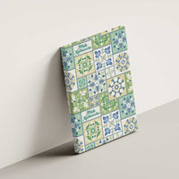 Mele Kalikimaka Hawaii Christmas Canvas Wall Art Omaomao Seamless Floral Motif - Polynesian Pride