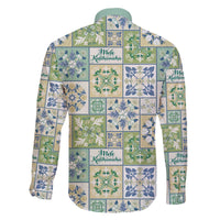 Mele Kalikimaka Hawaii Christmas Family Matching Off The Shoulder Long Sleeve Dress and Hawaiian Shirt Omaomao Seamless Floral Motif - Polynesian Pride