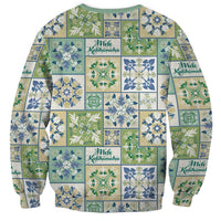 Mele Kalikimaka Hawaii Christmas Sweatshirt Omaomao Seamless Floral Motif - Polynesian Pride