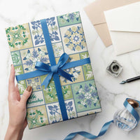 Mele Kalikimaka Hawaii Christmas Wrapping Paper Omaomao Seamless Floral Motif - Polynesian Pride