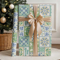 Mele Kalikimaka Hawaii Christmas Wrapping Paper Omaomao Seamless Floral Motif - Polynesian Pride