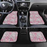 Mele Kalikimaka Hawaii Christmas Car Mats Akala Seamless Floral Motif - Polynesian Pride