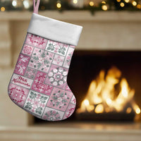 Mele Kalikimaka Hawaii Christmas Stocking Akala Seamless Floral Motif - Polynesian Pride