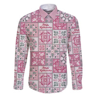 Mele Kalikimaka Hawaii Christmas Family Matching Off Shoulder Maxi Dress and Hawaiian Shirt Akala Seamless Floral Motif - Polynesian Pride