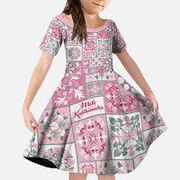 Mele Kalikimaka Hawaii Christmas Family Matching Tank Maxi Dress and Hawaiian Shirt Akala Seamless Floral Motif - Polynesian Pride