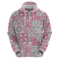 Mele Kalikimaka Hawaii Christmas Hoodie Akala Seamless Floral Motif - Polynesian Pride