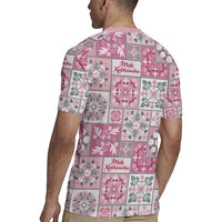 Mele Kalikimaka Hawaii Christmas Rugby Jersey Akala Seamless Floral Motif - Polynesian Pride