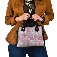 Mele Kalikimaka Hawaii Christmas Shoulder Handbag Akala Seamless Floral Motif - Polynesian Pride