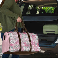 Mele Kalikimaka Hawaii Christmas Travel Bag Akala Seamless Floral Motif - Polynesian Pride