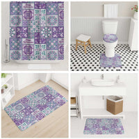 Mele Kalikimaka Hawaii Christmas Bathroom Set Poni Seamless Floral Motif - Polynesian Pride