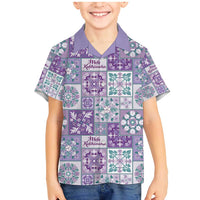 Mele Kalikimaka Hawaii Christmas Family Matching Mermaid Dress and Hawaiian Shirt Poni Seamless Floral Motif - Polynesian Pride