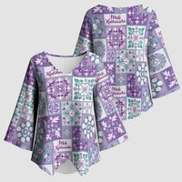 Mele Kalikimaka Hawaii Christmas Kimono Sleeve Blouse Poni Seamless Floral Motif LT9 - Polynesian Pride