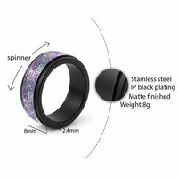 Mele Kalikimaka Hawaii Christmas Spinner Ring Poni Seamless Floral Motif - Polynesian Pride