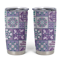 Mele Kalikimaka Hawaii Christmas Tumbler Cup Poni Seamless Floral Motif - Polynesian Pride