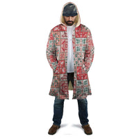 Mele Kalikimaka Hawaii Christmas Cloak Ulaula Seamless Floral Motif - Polynesian Pride