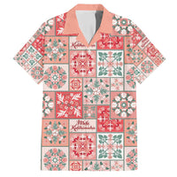 Mele Kalikimaka Hawaii Christmas Family Matching Tank Maxi Dress and Hawaiian Shirt Ulaula Seamless Floral Motif - Polynesian Pride