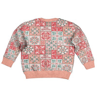 Mele Kalikimaka Hawaii Christmas Kid Ugly Christmas Sweater Ulaula Seamless Floral Motif - Polynesian Pride