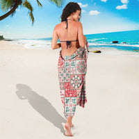 Mele Kalikimaka Hawaii Christmas Sarong Ulaula Seamless Floral Motif - Polynesian Pride