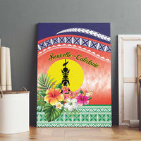 New Caledonia Nautilus Shell Canvas Wall Art Polynesian Tropical Flowers