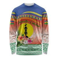 New Caledonia Nautilus Shell Long Sleeve Shirt Polynesian Tropical Flowers LT9 Unisex Red - Polynesian Pride