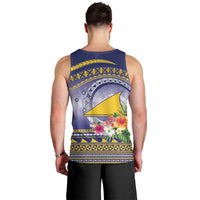 Tokelau Tuluma Men Tank Top Polynesian Tropical Flowers
