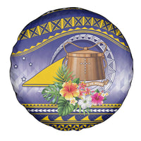 Tokelau Tuluma Spare Tire Cover Polynesian Tropical Flowers