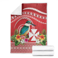 Wallis et Futuna Kingfisher Blanket Polynesian Tropical Flowers