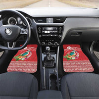 Wallis et Futuna Kingfisher Car Mats Polynesian Tropical Flowers LT9 Set 2pcs - Front Red - Polynesian Pride