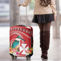 Wallis et Futuna Kingfisher Luggage Cover Polynesian Tropical Flowers