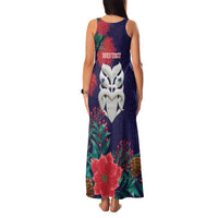 Maori Wheku Meri Kirihimete Personalised Family Matching Tank Maxi Dress and Hawaiian Shirt All Blue Indigenous Maori Motif - Polynesian Pride