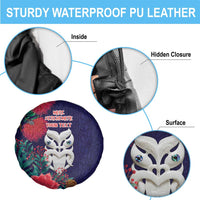 Maori Wheku Meri Kirihimete Personalised Spare Tire Cover All Blue Indigenous Maori Motif - Polynesian Pride