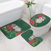 Maori Wheku Meri Kirihimete Personalised Bathroom Set All Green Indigenous Maori Motif - Polynesian Pride